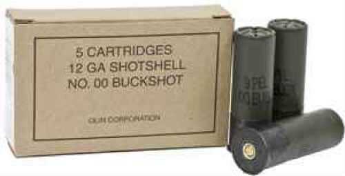 12 Gauge 5 Rounds Ammunition Winchester 2 3/4" 9 Pellets Lead #00 Buck